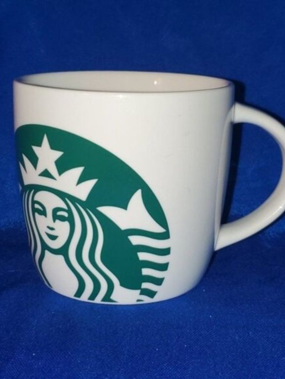 Starbucks Classic White Green Mermaid Siren Logo Ceramic Coffee Mug Cup 14 oz